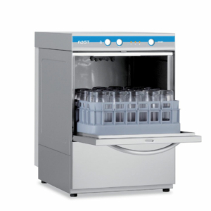 Professional dishwasher with visible FAST manufacturer identification